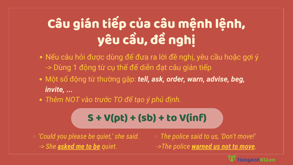 câu gián tiếp